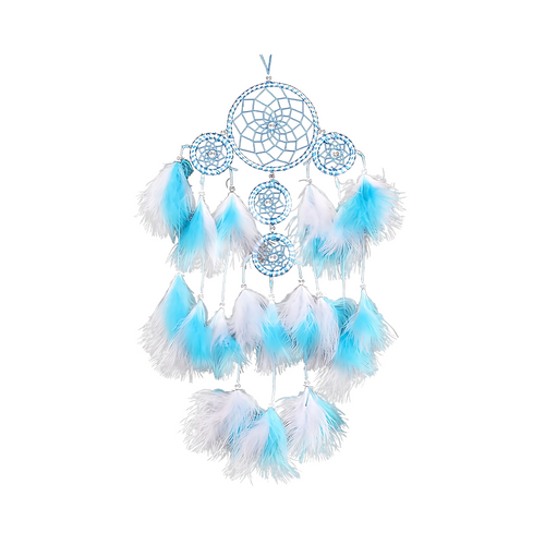 Beautiful Boho Dream Catcher Wall Hanging with Colorful Feathers Decoration