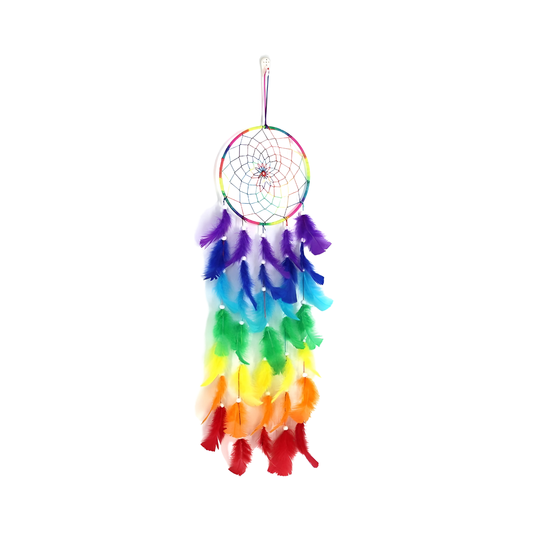 Colorful Rainbow Dream Catcher Handmade Boho Wall Hanging Home Decoration